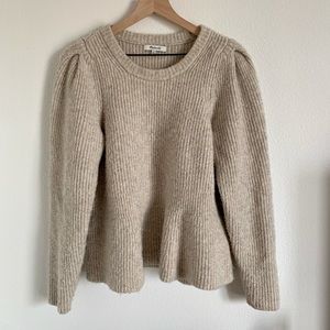 MADEWELL - Peplum Pullover Sweater